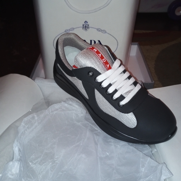 Prada American's Cup Soft rubber and bike fabric sneakers Size 39 - Picture 1 of 9